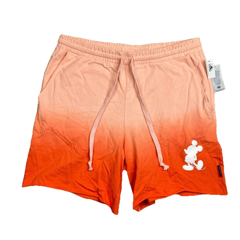 Disney Shorts‎ Peach Orange Mens M Spirit Jersey Mickey Mouse Ombre Vacation Nwt